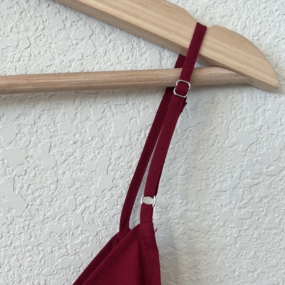 Lily White Burgundy Handkerchief Dress - Picture 4 of 5